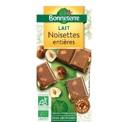 Chocolat Lait Noisettes Entieres 100 G De Suisse